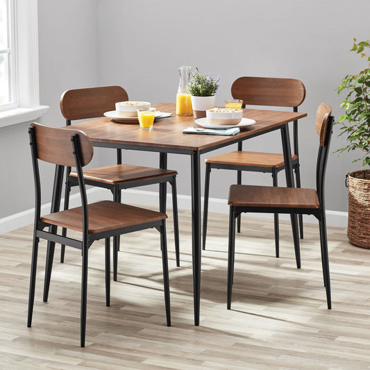 5 Piece Wood Modern Dining Set