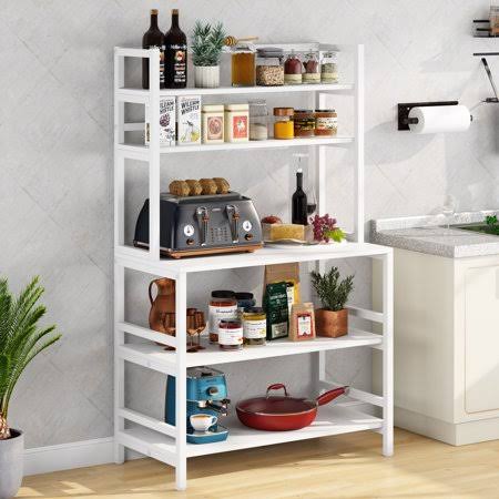 5-Tier Kitchen Bakers Rack Utility Storage Shelf Microwave Oven Stand