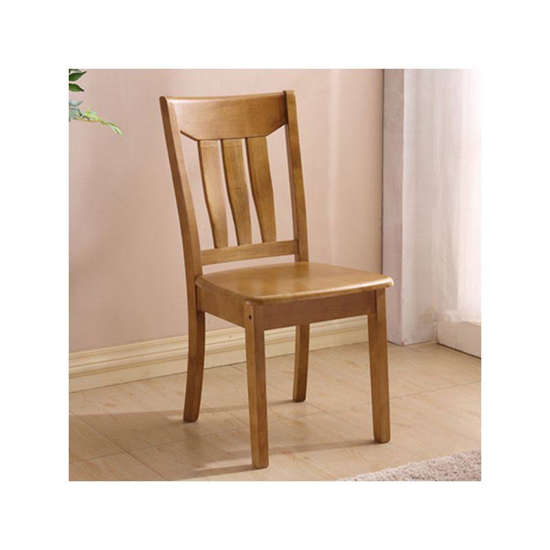 Style Solid Wood Side Chair Matte Finish Home Use Dining Chair - Light Wood 1 Piece Slat Back