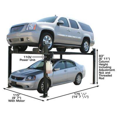 8,000 Lbs 4 Post Lift Automotive Equipment Garage Pro 8000