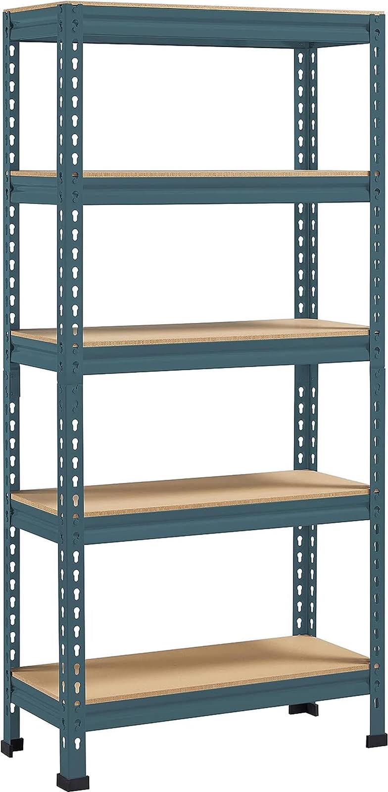 5 Tiers Storage Shelf Metal Frame Organizer Rack 330lb Capacity