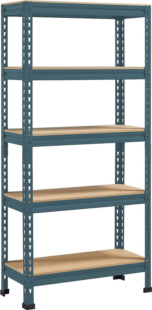 5 Tiers Storage Shelf Metal Frame Organizer Rack 330lb Capacity