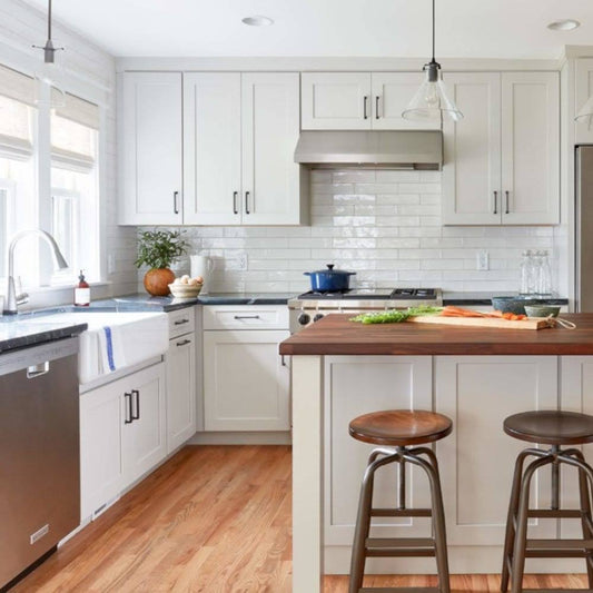 White Kitchen Cabinets, White Shaker Kitchen Cabinets, Custom Solid Wood Base And Wall Cabinets