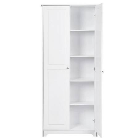 72 Inch Traditional Freestanding Kitchen Pantry Cabinet Wardrobe Armoire