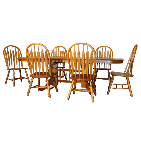 6 - Person Solid Oak Dining Set Lees Heritage Furniture