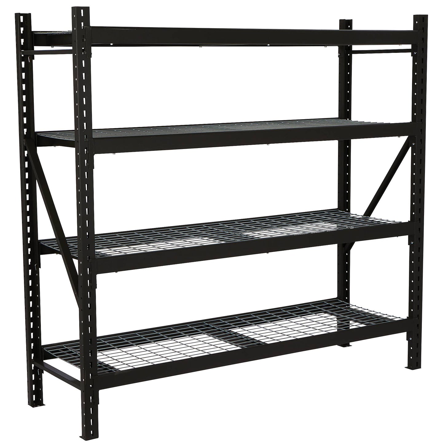 4-Tier Heavy-Duty Metal Shelving Rack, 77inch W X 24inch D X 72inch H, Model 4tier2000lbs