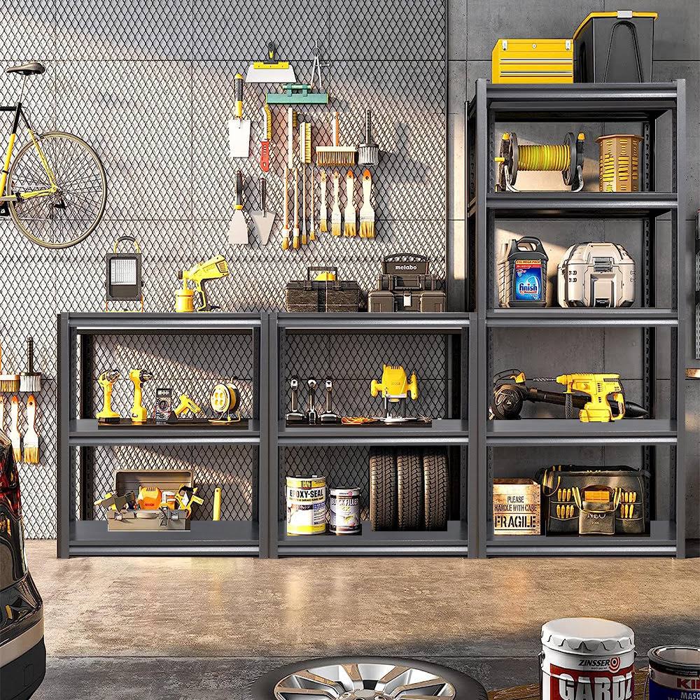 5-Tier Adjustable Steel Shelving Unit Garage Storage Shelving Unit Heavy Duty Shelving Unit Wfx Utility