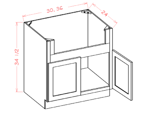 30 Farm Sink Base Cabinet - Tahoe White