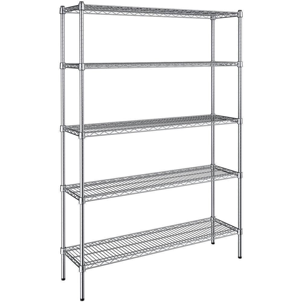 14 X 48 Nsf Chrome 5-Shelf Kit With 72 Posts