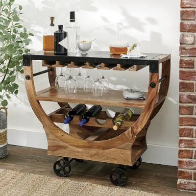 Sheesham Bar Cart - Grandin Road