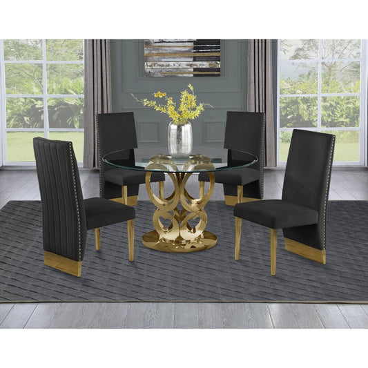 5 Piece Dining Set Everly Quinn Table Base