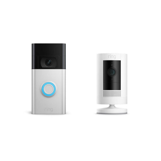 Video Doorbell + Stick Up Camera Battery In White | Video Doorbell | Bundles & Kits | Rvd1 | Smart Home Security