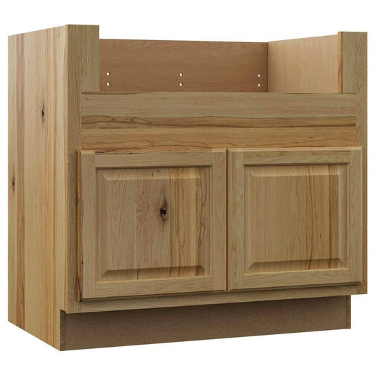 36 In. W X 24 In. D X 34.5 In. H Assembled Apron-Front Sink Base Kitchen Cabinet In Natural Hickory