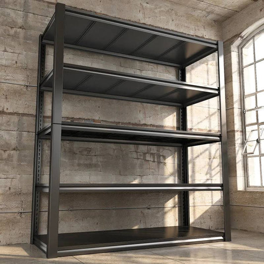 48w Garage Shelving, 5 Tier 2500 Lbs Industrial Shelving, Steel Storage Shelves Metal Shelving, Heavy Duty Shelving For Warehouse, Basement