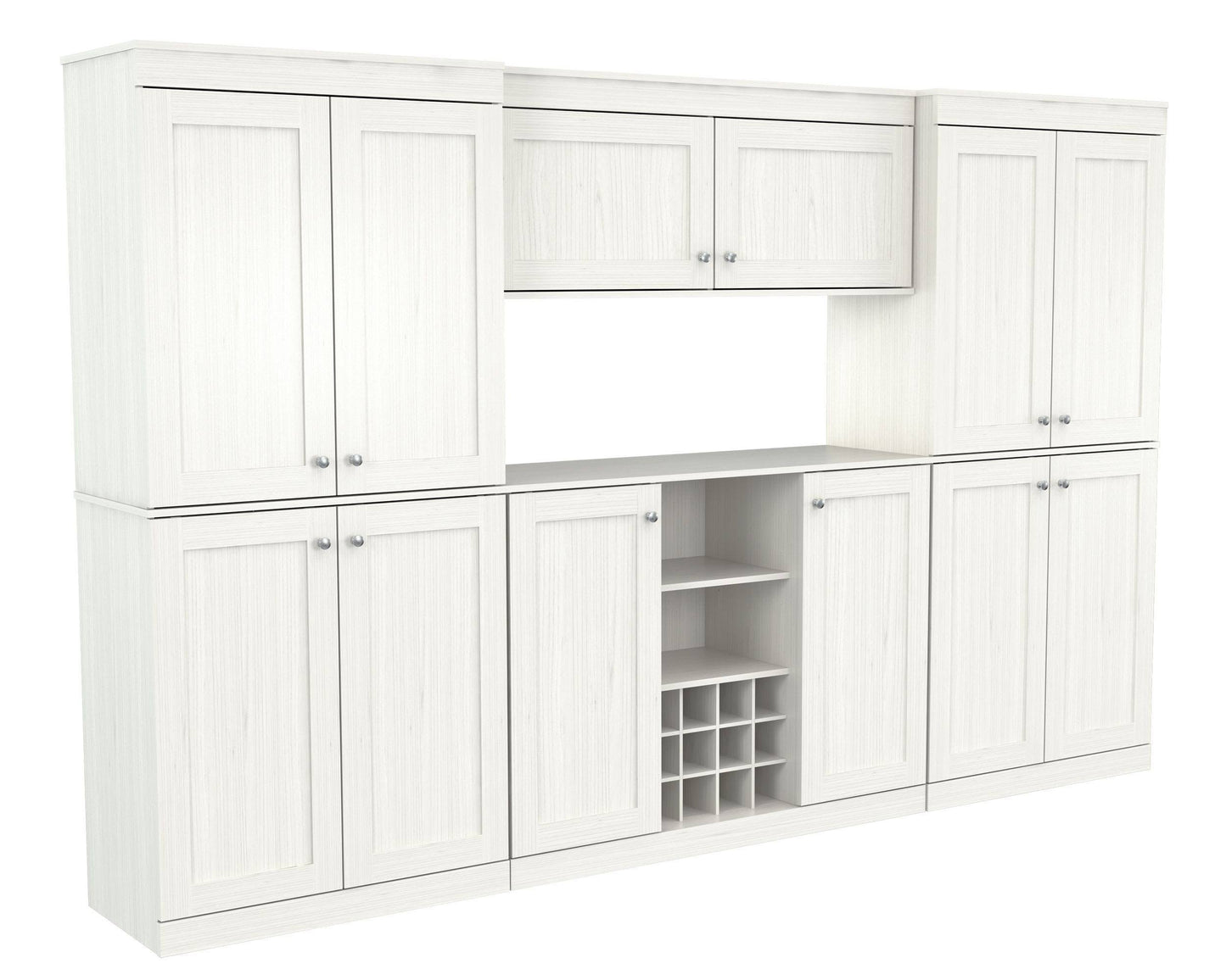 4-Piece Shaker Style Buffet Storage Cabinet System