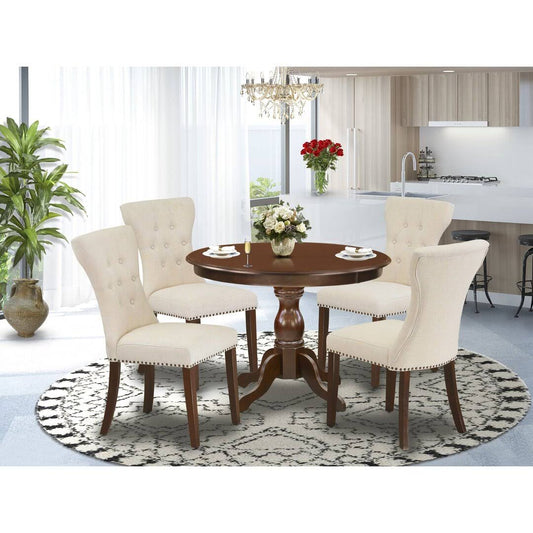 2 Person Rubberwood Solid Wood Dining Set  Table