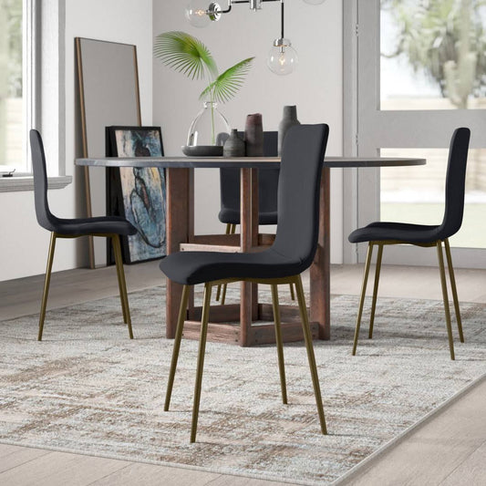 Upholstered Sturdy And Breathable Solid Back Dining Chair For Dining Room Kelly Clarkson Home