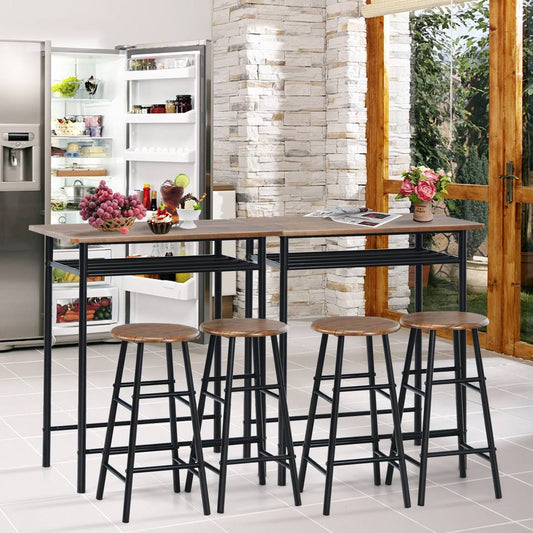 3 Bar Table Set With 2 Stools 17 Stories Table