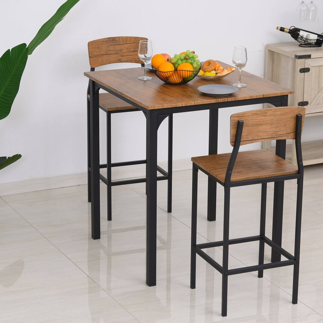 2 Person Counter Height Dining Set 17 Stories Table Base