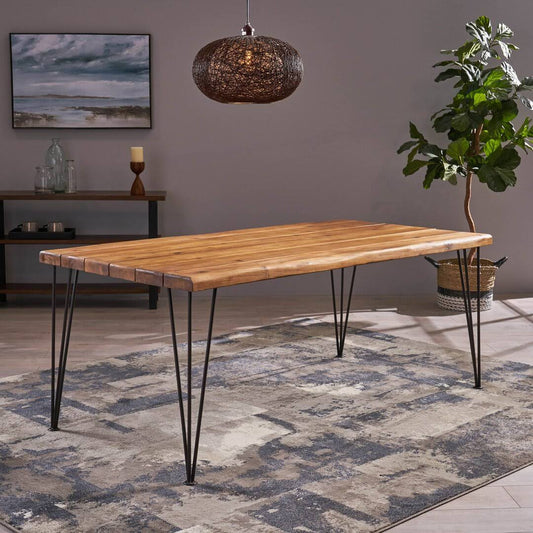 Solid Wood Dining Table Union Rustic