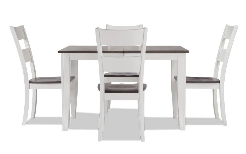 5 Piece Gray & Graphite Dining Room Sets Cottage Birch Veneers/Hardwood Solids/Mango Veneers By Bobs Discount Furniture