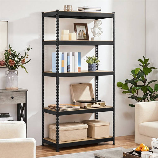 5 Tiers Adjustable Metal Storage Shelving Heavy Duty Boltless Display The Twillery Co. Finish