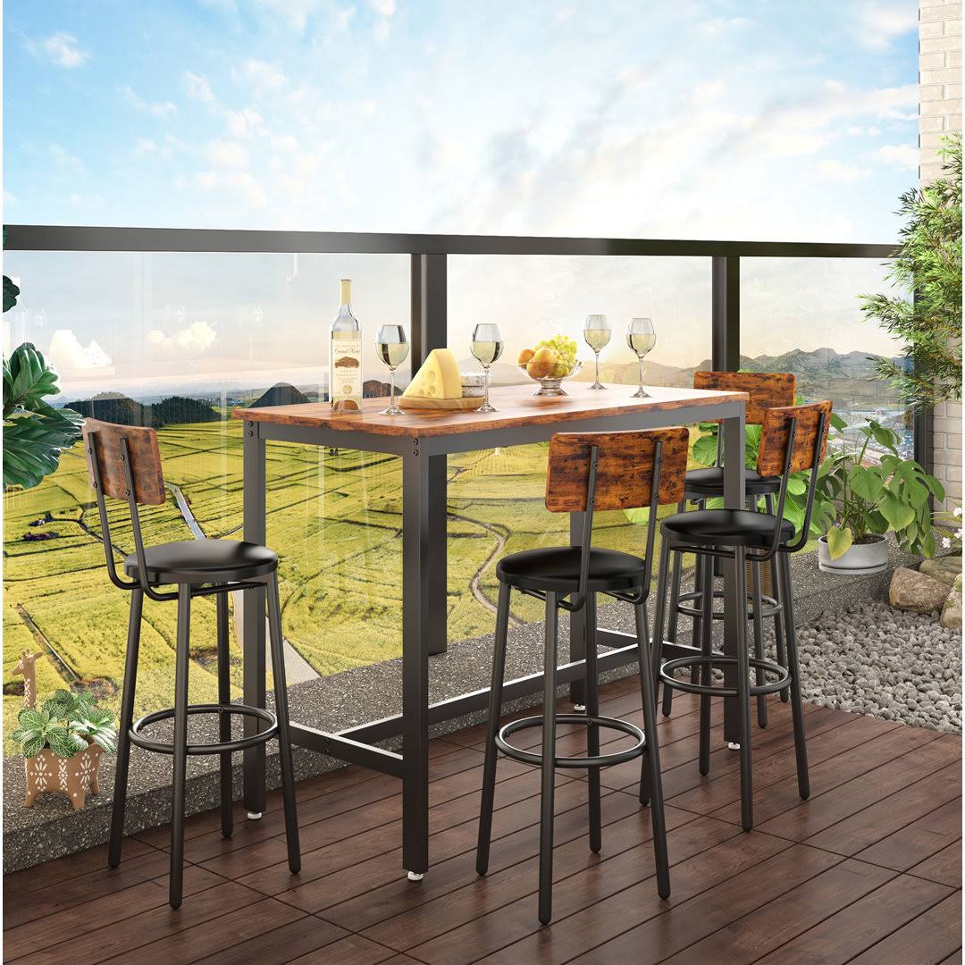 2 Person Counter Height Dining Set 17 Stories Table