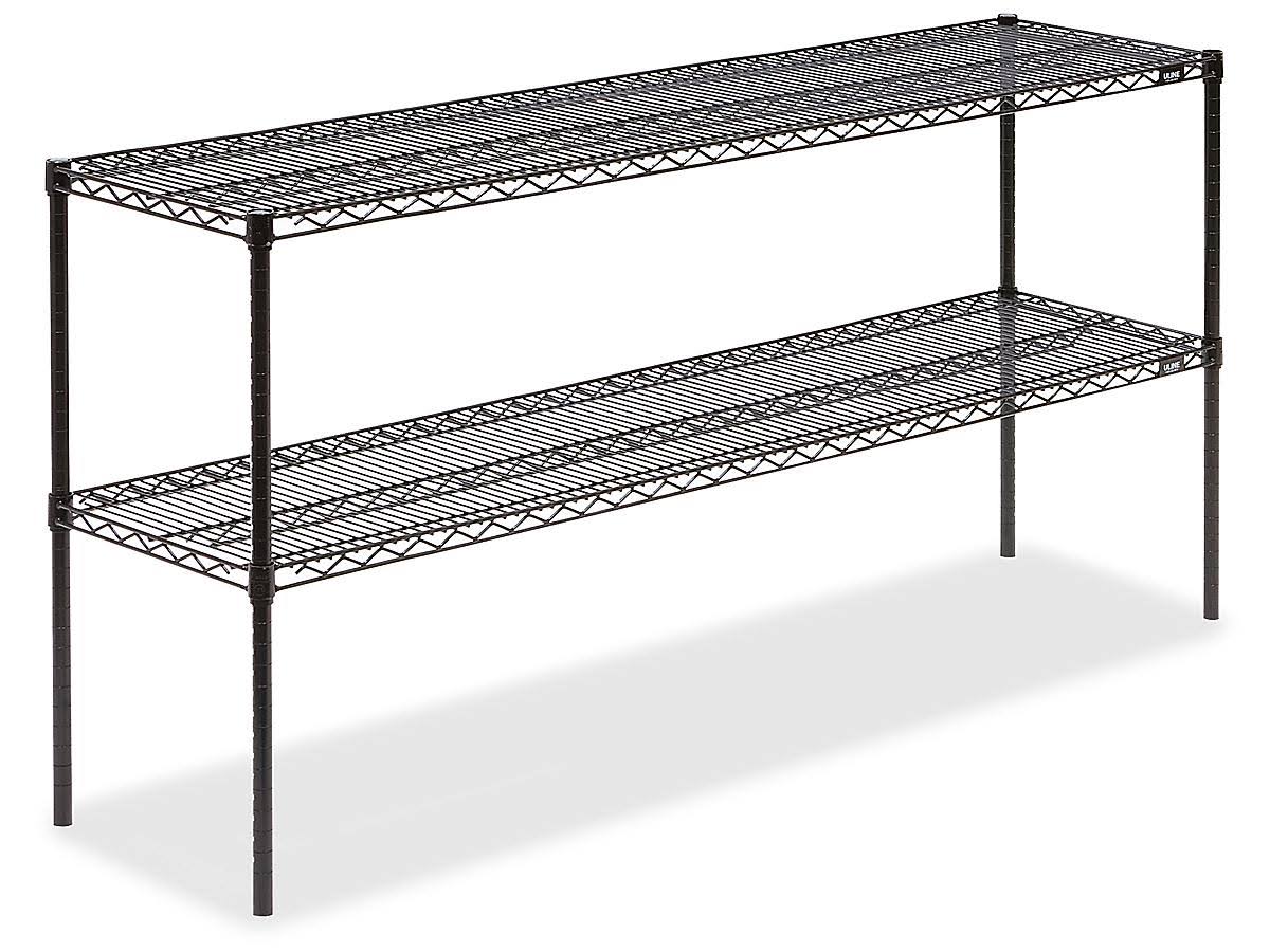 Two-Shelf Wire Shelving Unit 72 X 18 X 34