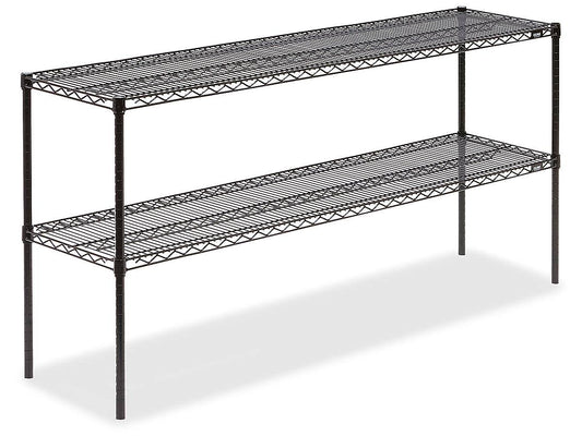 Two-Shelf Wire Shelving Unit 72 X 18 X 34