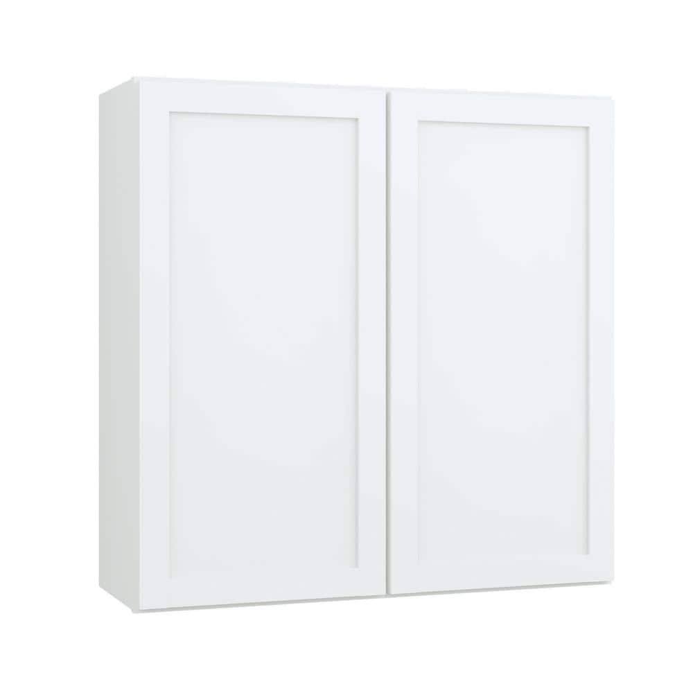 36 In. W X 12 In. D X 36 In. H Assembled Shaker Wall Kitchen Cabinet In Polar White