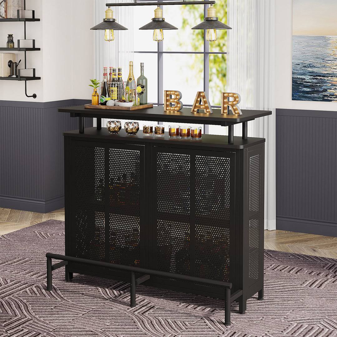 3 Tier Bar With Wine Storage