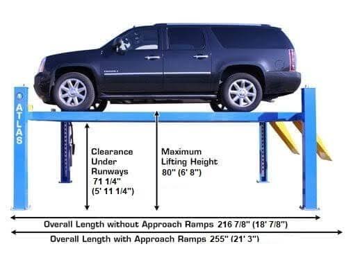 414 14,000 Lbs Commercial 4 Post Lift