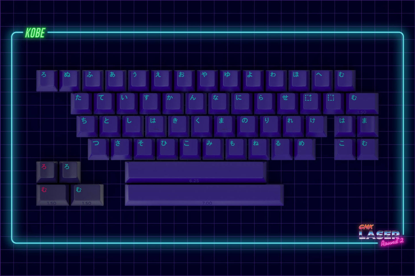 + Mito Gmk Laser Custom Keycap Set - Kobe