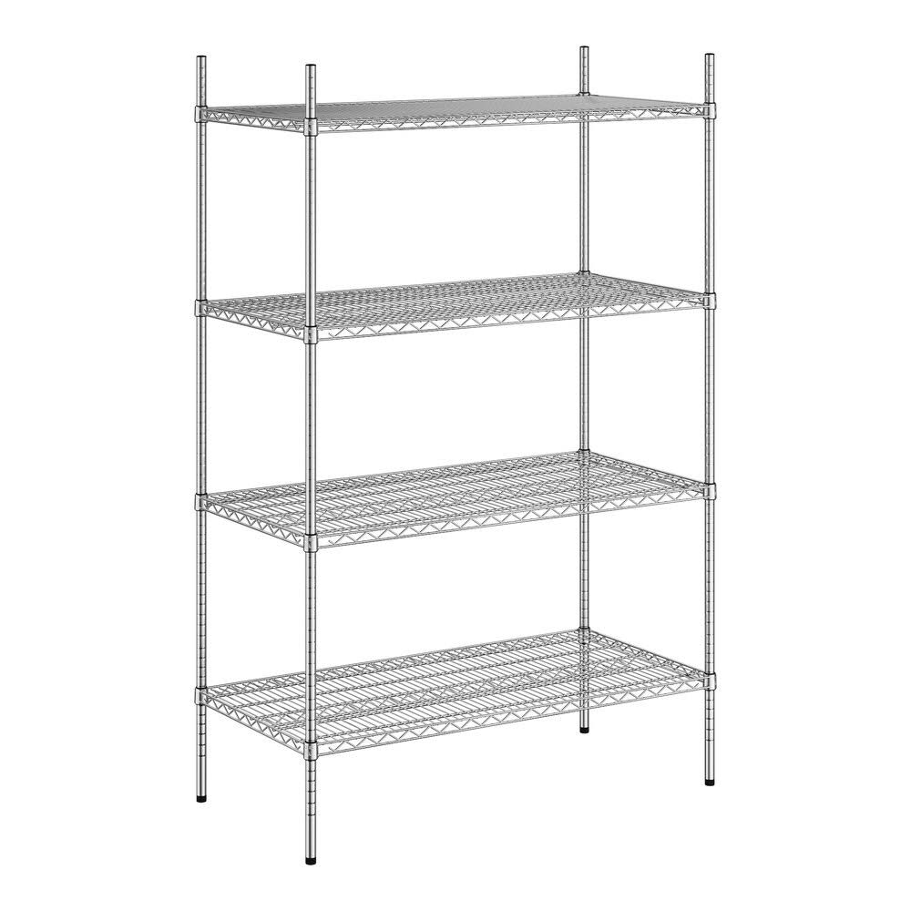 24 X 48 Nsf Chrome 4-Shelf Kit With 74 Posts