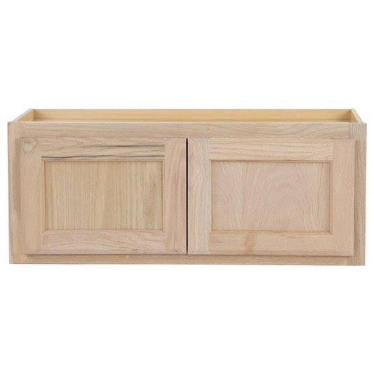 Source 30-In W X 12-In H X 12-In D Natural Unfinished Oak Door Wall Fully Assembled Stock Cabinet 33a W3012b