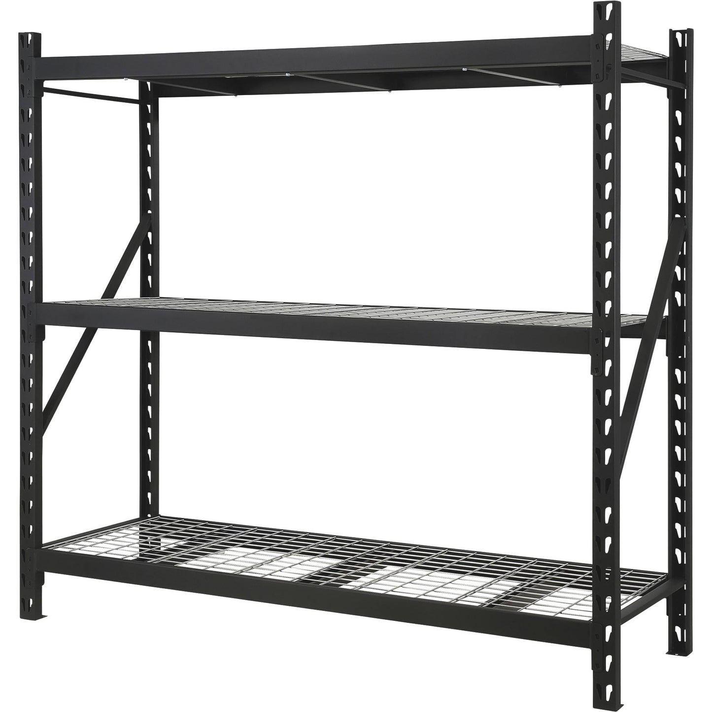 3-Tier Industrial Shelving Rack 77inch W X 24inch D X 72inch H