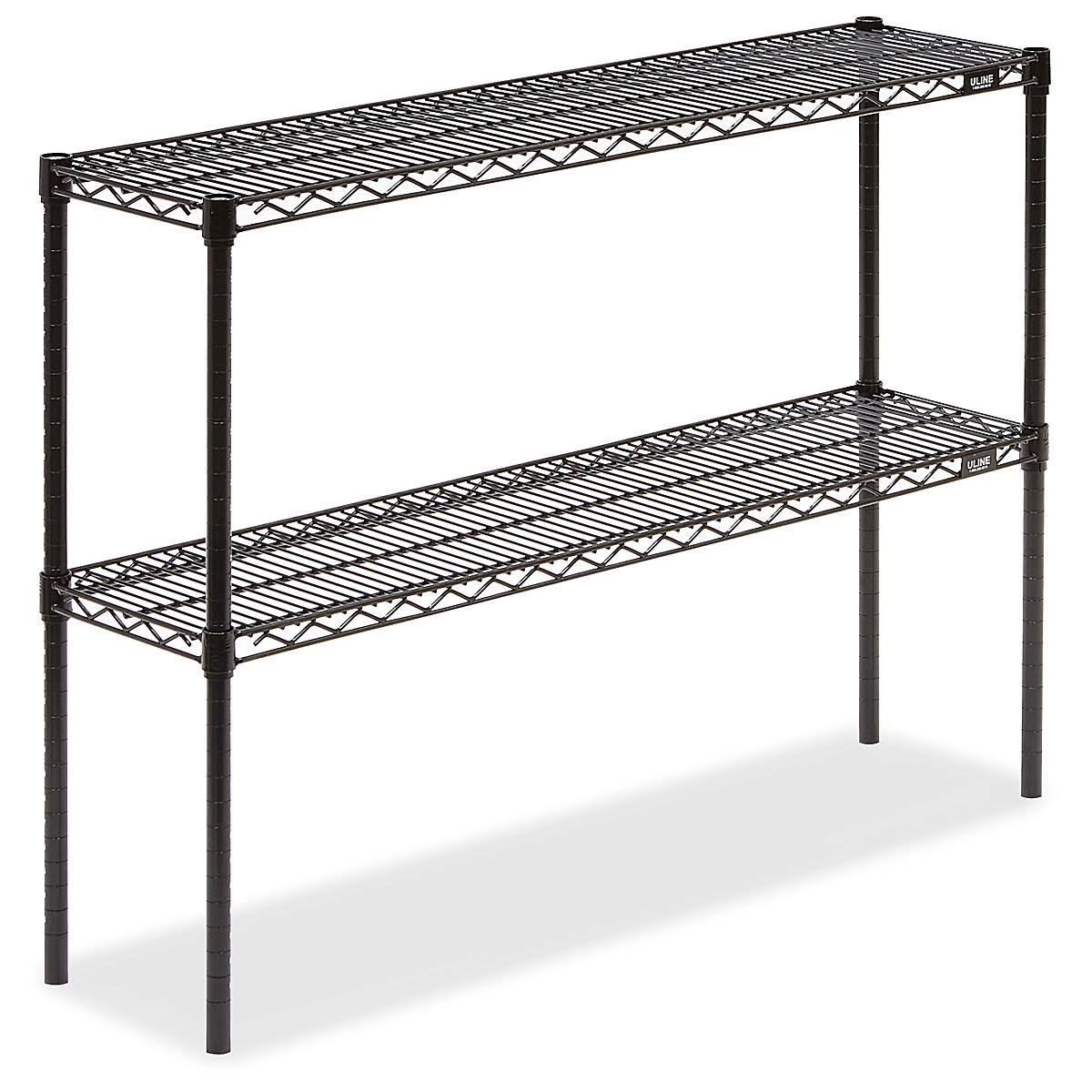 Two-Shelf Wire Shelving Unit 48 X 12 X 34