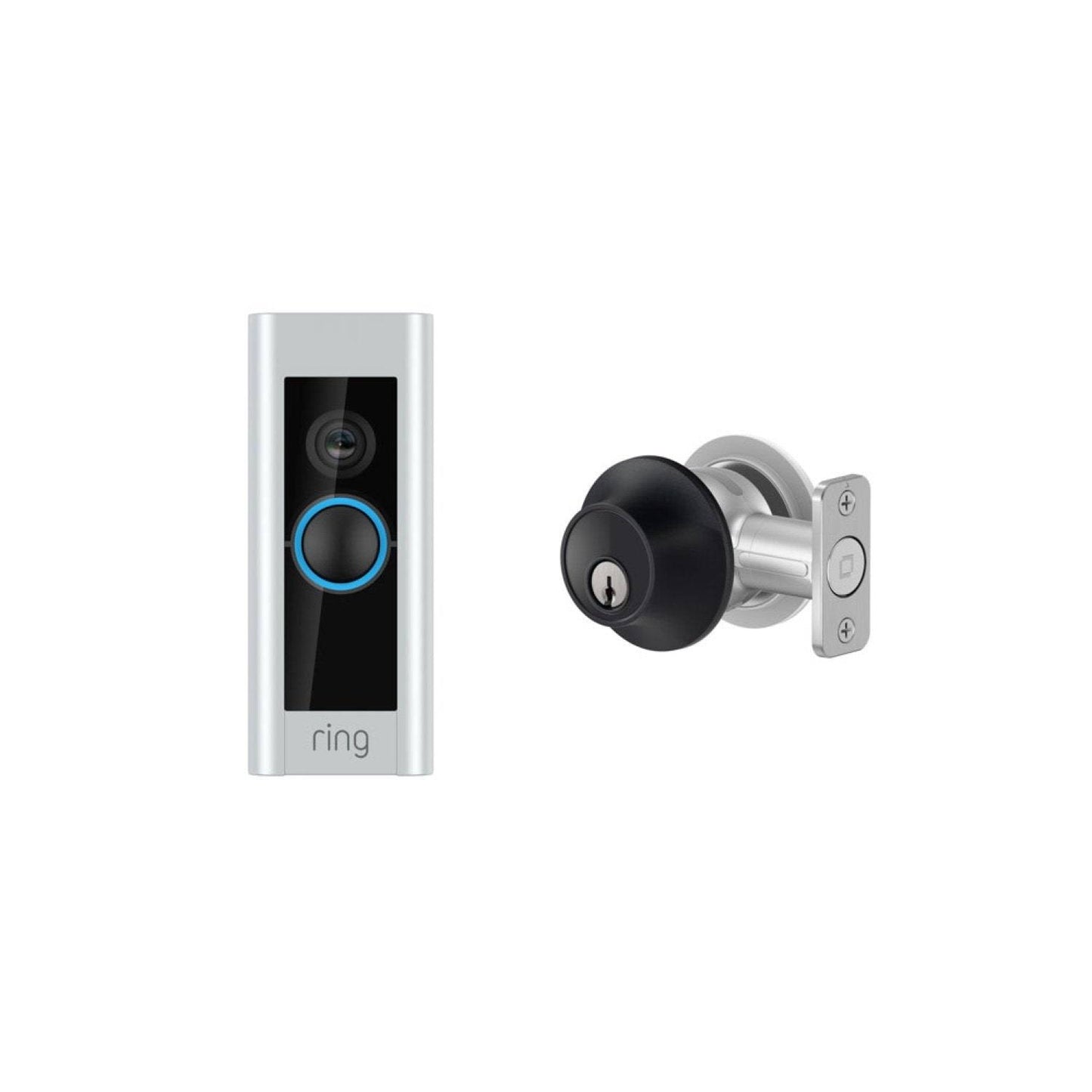 Video Doorbell Pro In Satin Nickel + Level Lock - Touch Edition In Black