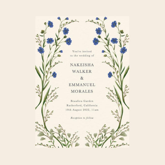 Wedding Invitation Cornflower