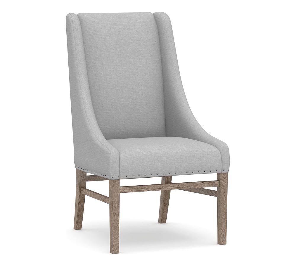 Slope Arm Upholstered Dining Side Chair