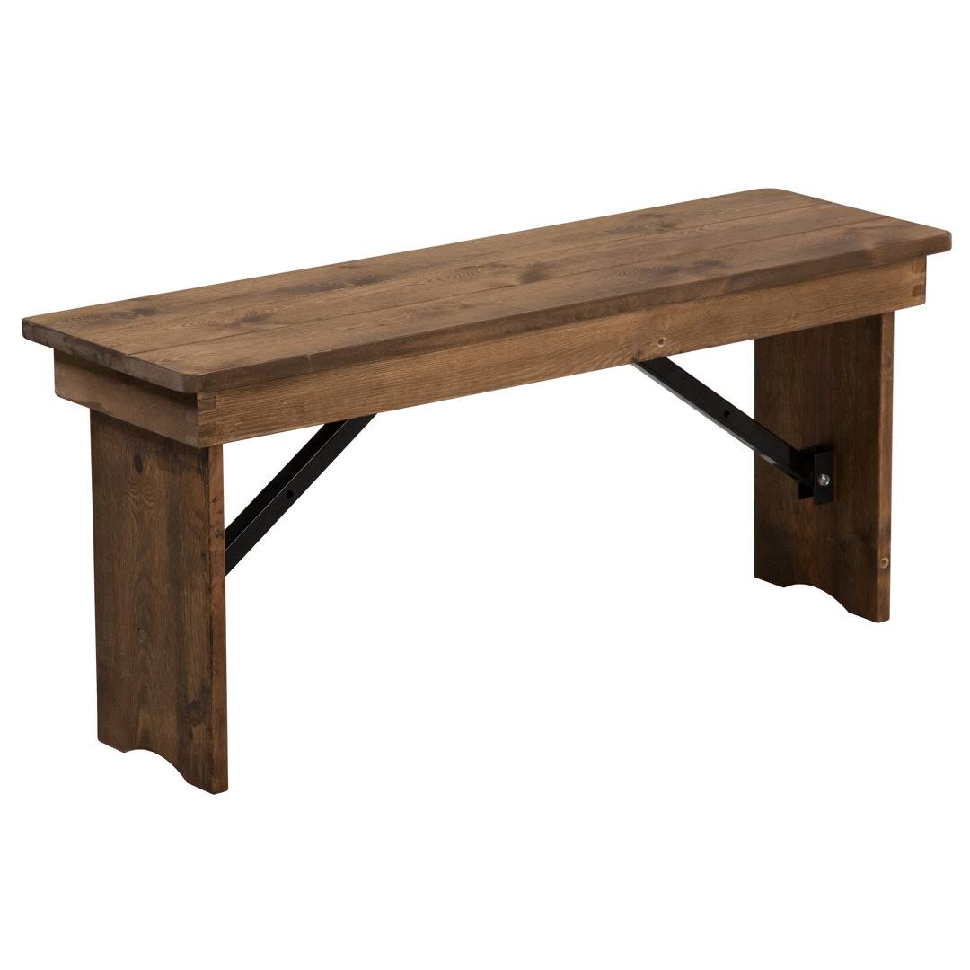 40 X 12 Solid Pine Folding Farm Bench The Twillery Co. Color/Pattern