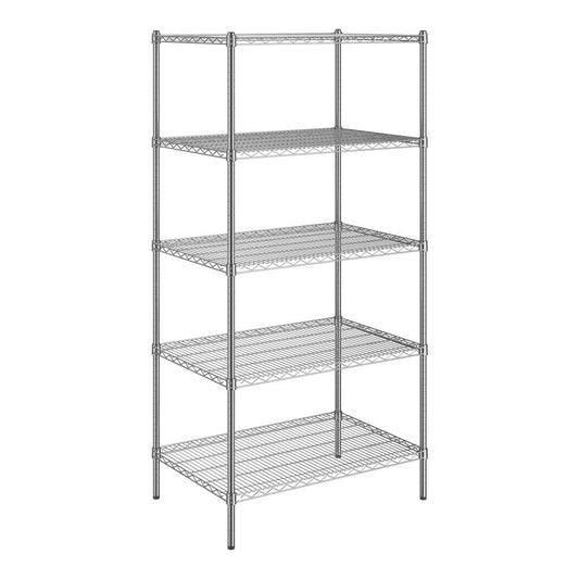 24 X 36 Nsf Chrome 5-Shelf Kit With 72 Posts