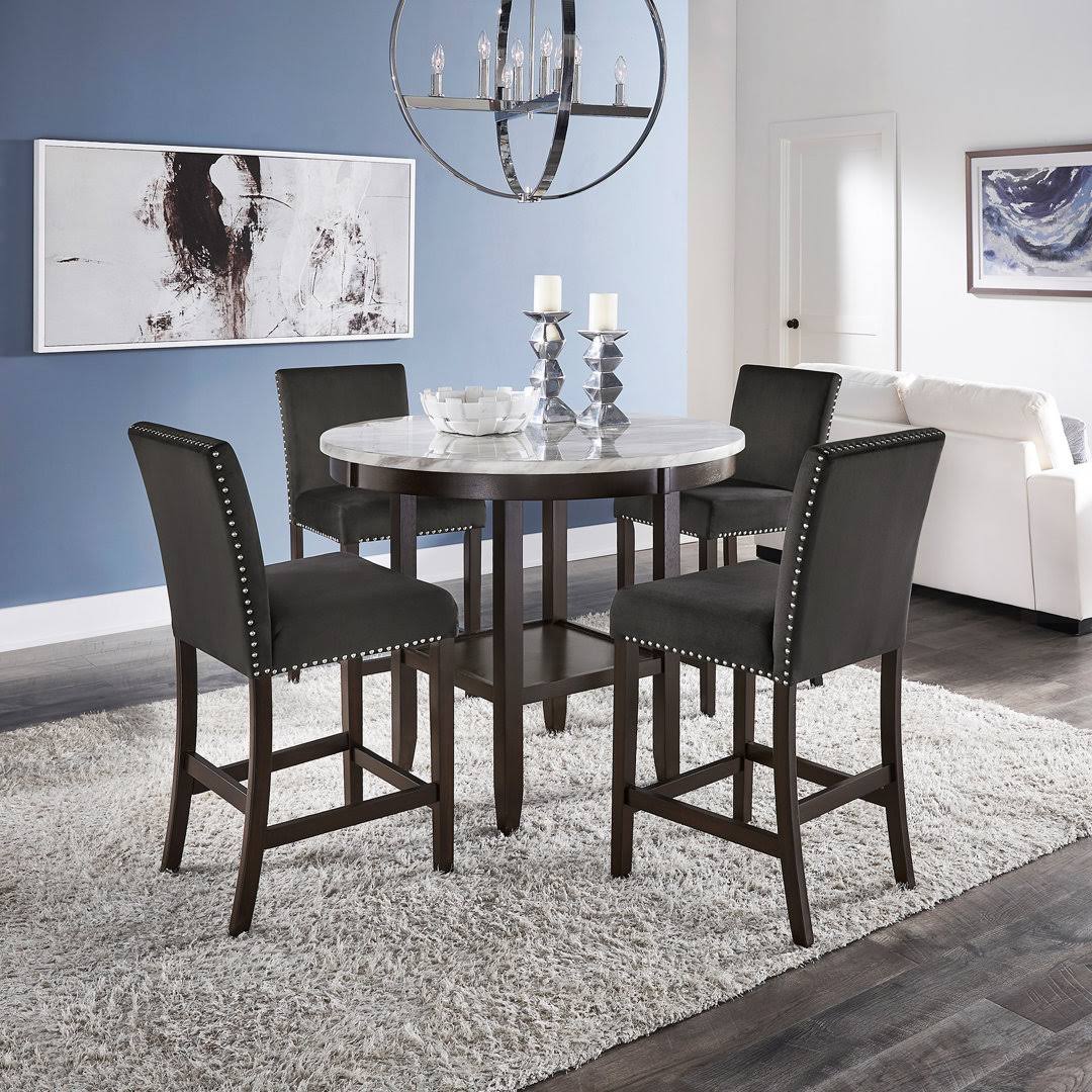 4 Person Counter Height Dining Set Chair