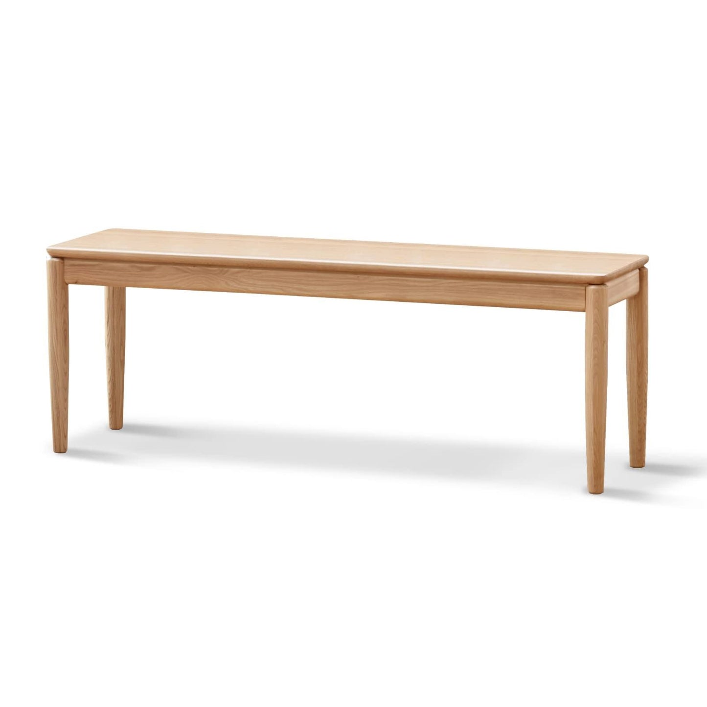 100% Solid Fraxinus Mandshurica Wood Bench, Rounded Corner Dining Bench, Bedroom Bench For Bedroom, Dining Room, Entryway, Kitchen