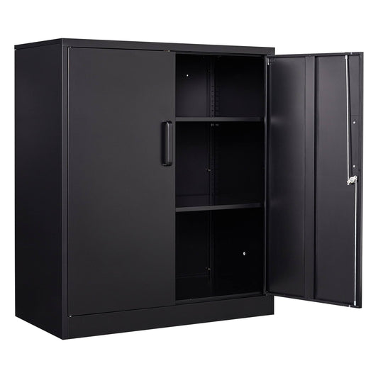 Storage Cabinet Locked Steel Cabinet With 2 Adjustable Shelves Office Cabinet Locking Tool Cabinets Kitchen Storage Cabinet Metal Locker Small