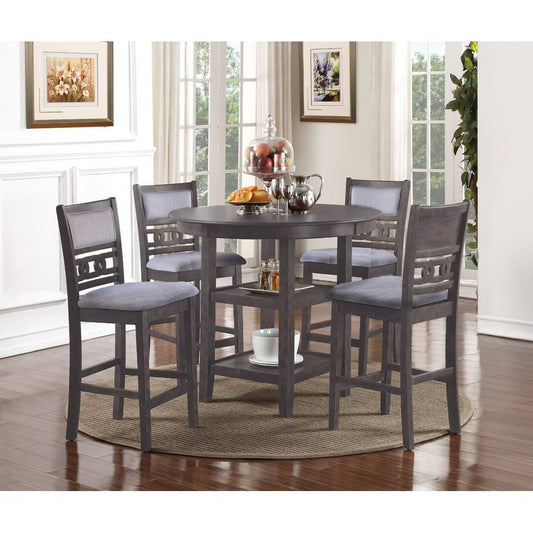 4 Person Round Solid Wood Dining Set