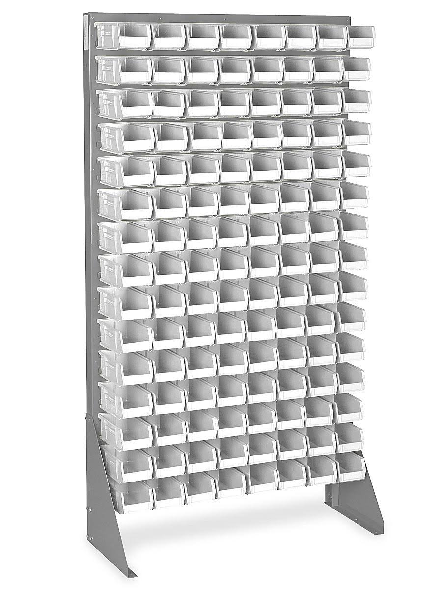 Single Sided Floor Rack Bin Organizer With 7 1/2 X 4 X 3