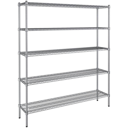 14 X 60 Nsf Chrome 5-Shelf Kit With 72 Posts