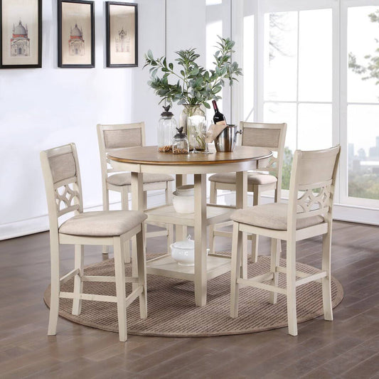 5 Person Solid Wood Dining Set