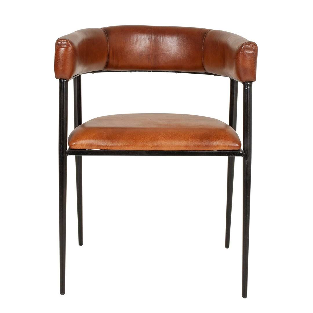 Upholstered Wingback Arm Chair In Brown Joss & Main